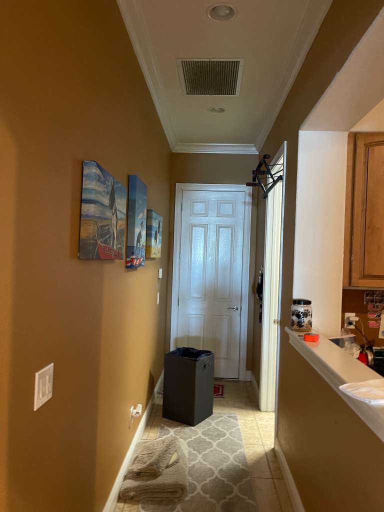 Hallway before painting